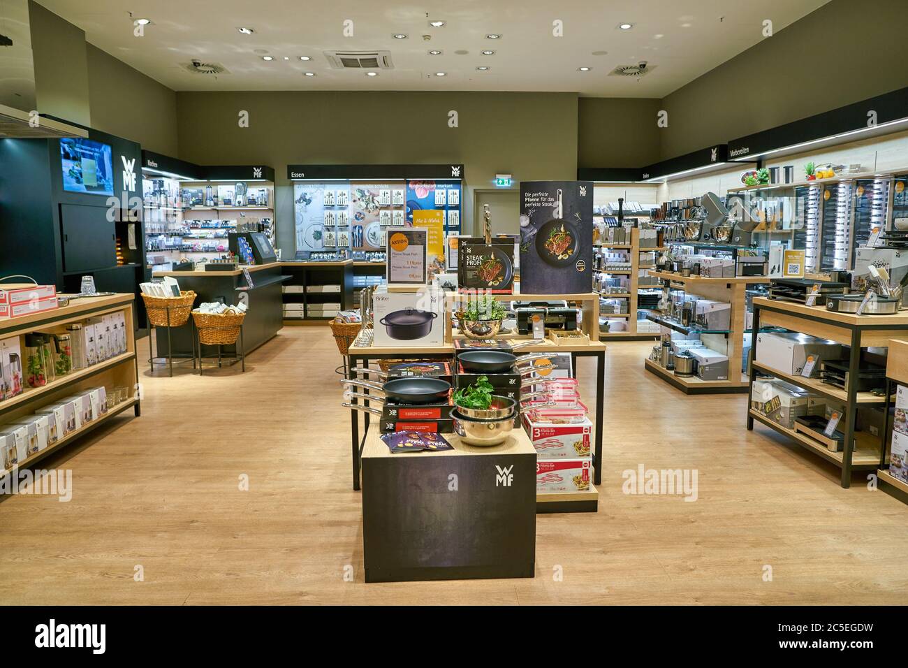 BERLIN, GERMANY - CIRCA SEPTEMBER, 2019: interior shot of WMF store in Mall  of Berlin. WMF Group is a German tableware manufacturer Stock Photo - Alamy