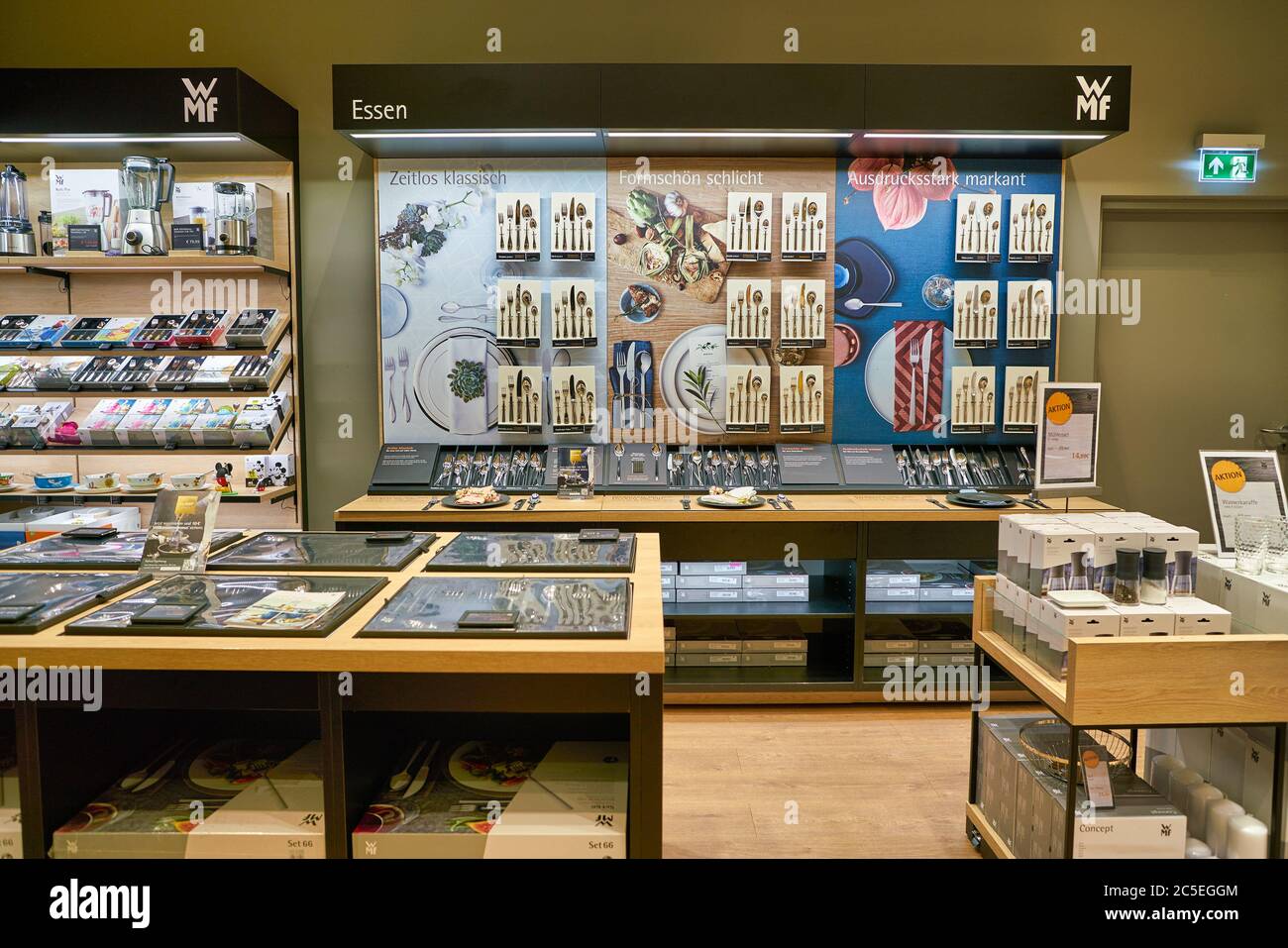 BERLIN, GERMANY - CIRCA SEPTEMBER, 2019: interior shot of WMF store in Mall  of Berlin. WMF Group is a German tableware manufacturer Stock Photo - Alamy