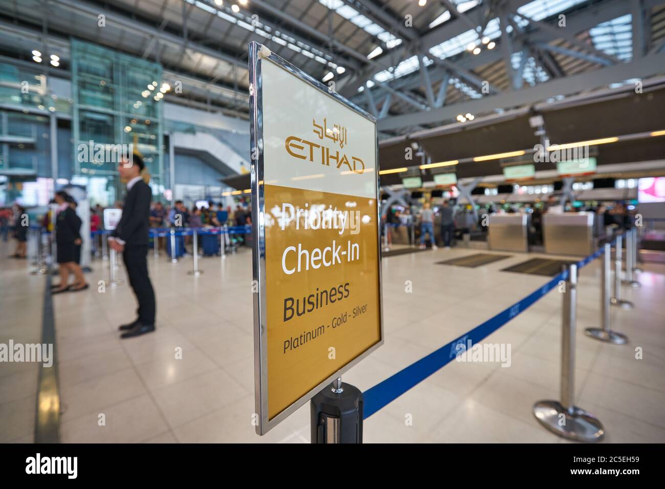 BANGKOK, THAILAND CIRCA JANUARY, 2020 close up shot of Etihad