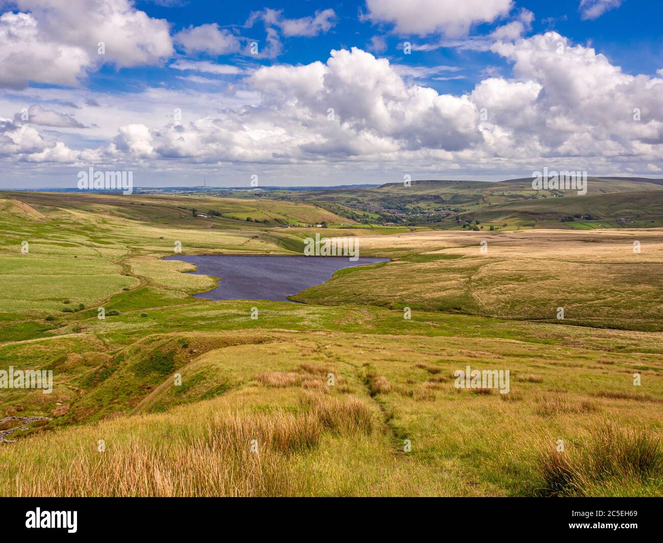 March Haigh Reservoir, looking towards Marsden. Huddersfield, West