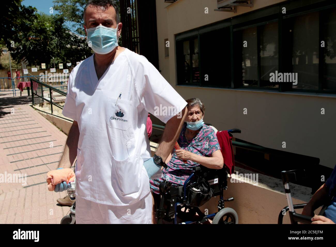 Madrid, Spain; 02/07/2020.- I had Covid-19.Juan Elías, a health worker in a nursing home in Ciempozuelos, Madrid, sick with coronavirus on March 16, 2020, presented fatigue, high fever, diarrhea, breathing problems and anosmia. He was treated via telephone and was instructed not to go to the hospital unless he had great trouble breathing. He was admitted but did not need intubation at the end of June, he returns to his job and does not have major sequels. Fear was what else he had and the desire that nobody go through the same, continues with a little anosmia. Photo: Juan Carlos Rojas/Picture Stock Photo