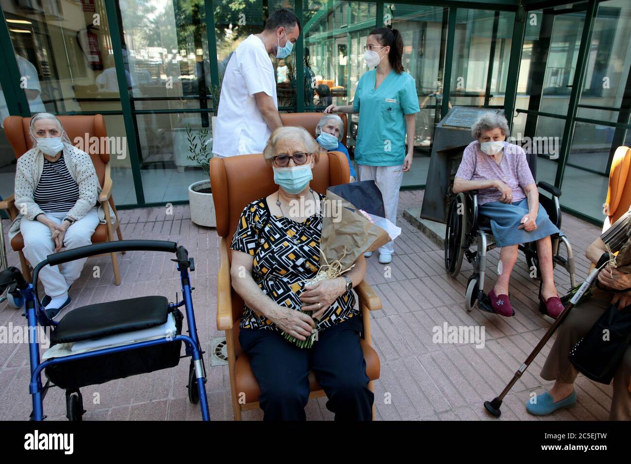 Madrid, Spain; 02/07/2020.- I had Covid-19.Juan Elías, a health worker in a nursing home in Ciempozuelos, Madrid, sick with coronavirus on March 16, 2020, presented fatigue, high fever, diarrhea, breathing problems and anosmia. He was treated via telephone and was instructed not to go to the hospital unless he had great trouble breathing. He was admitted but did not need intubation at the end of June, he returns to his job and does not have major sequels. Fear was what else he had and the desire that nobody go through the same, continues with a little anosmia. Photo: Juan Carlos Rojas/Picture Stock Photo