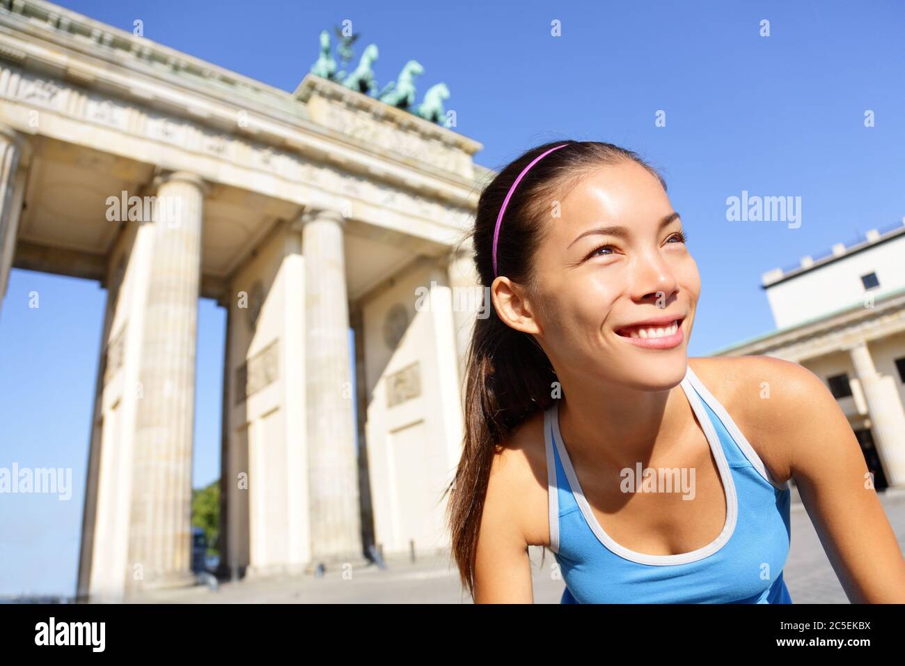 Runner woman running in Berlin, Germany Stock Photo Alamy