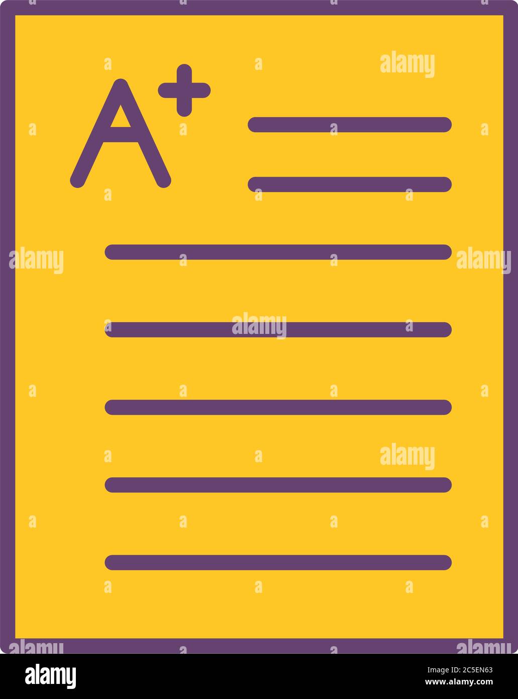 School exam with note line and fill style icon design, education class ...