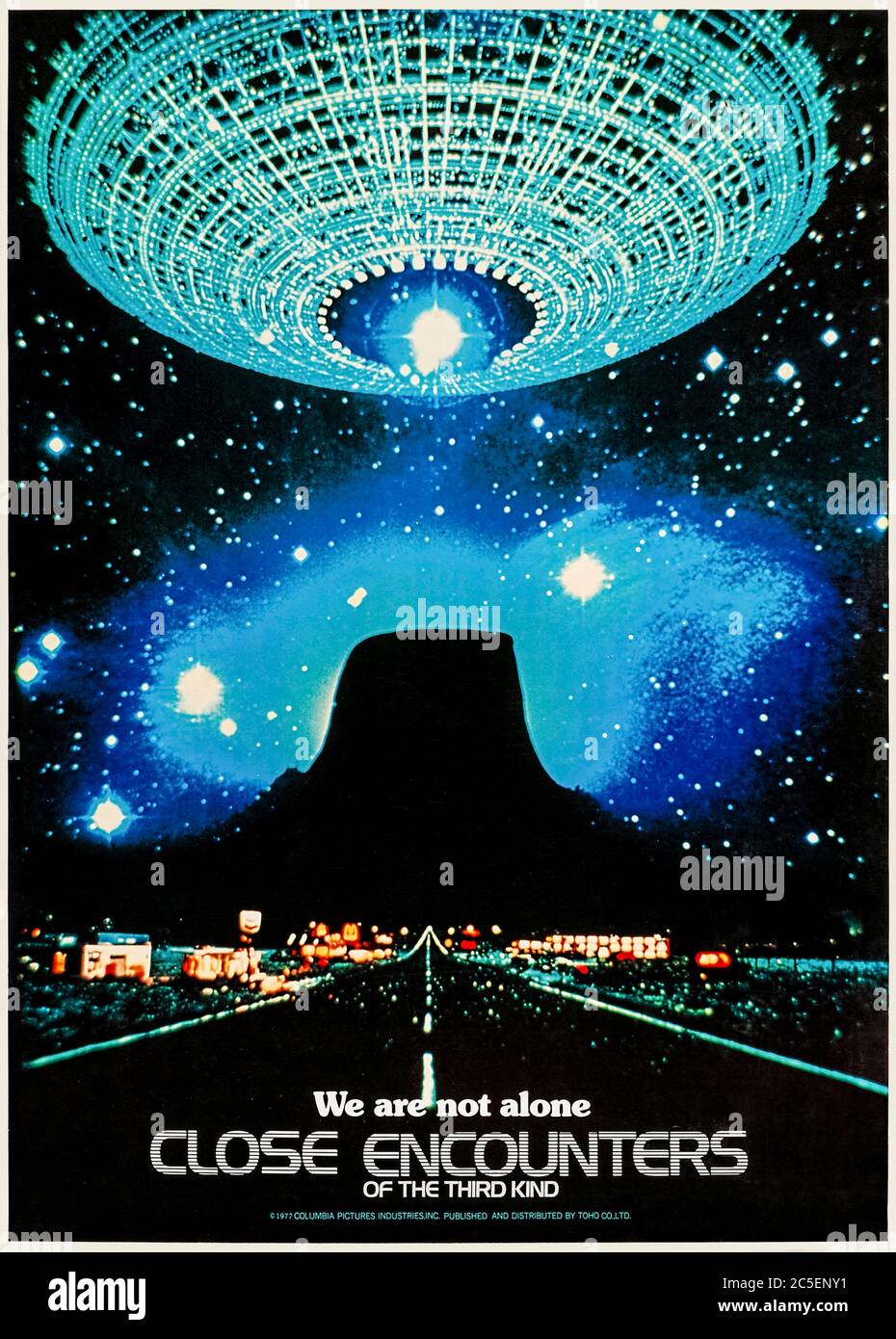 Close Encounters of the Third Kind (1977) directed by Steven Spielberg and starring Richard Dreyfuss, François Truffaut and Teri Garr. Contact with aliens and mash potato. Stock Photo