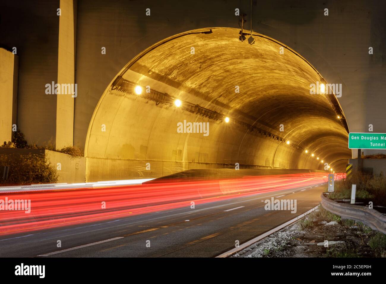 MacArthur Tunnel Traffic Stock Photo