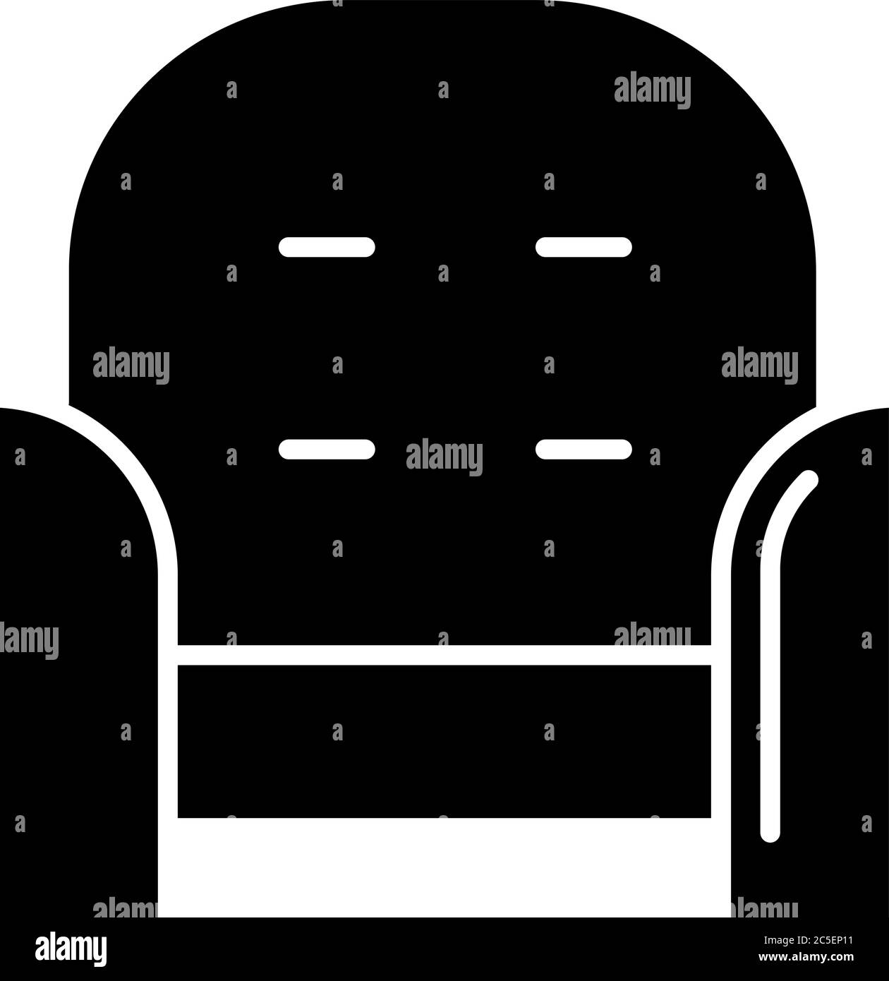 Armchair front black glyph icon Stock Vector Image & Art - Alamy