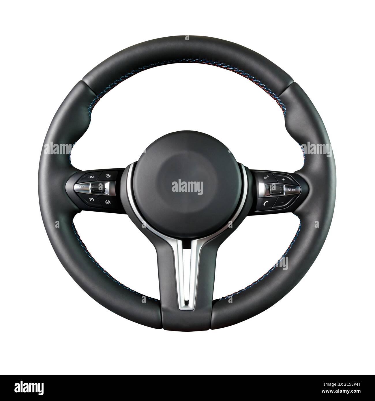 Steering wheel, isolated on the white background Stock Photo - Alamy