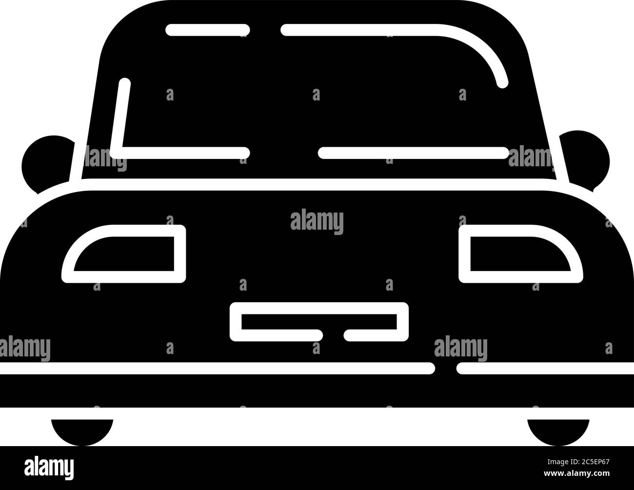 Auto black glyph icon Stock Vector