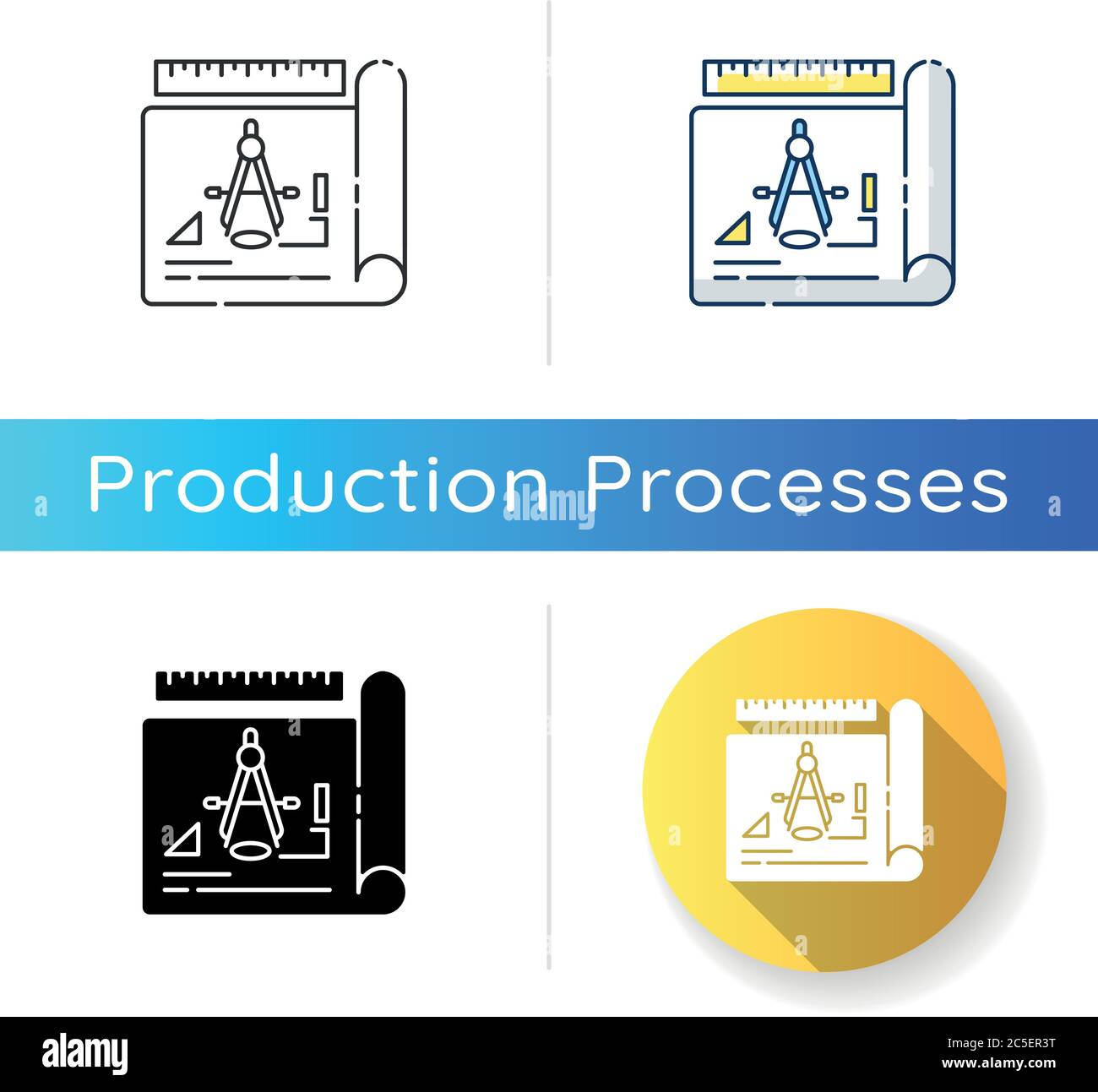 Engineering drafting icon Stock Vector Images - Alamy