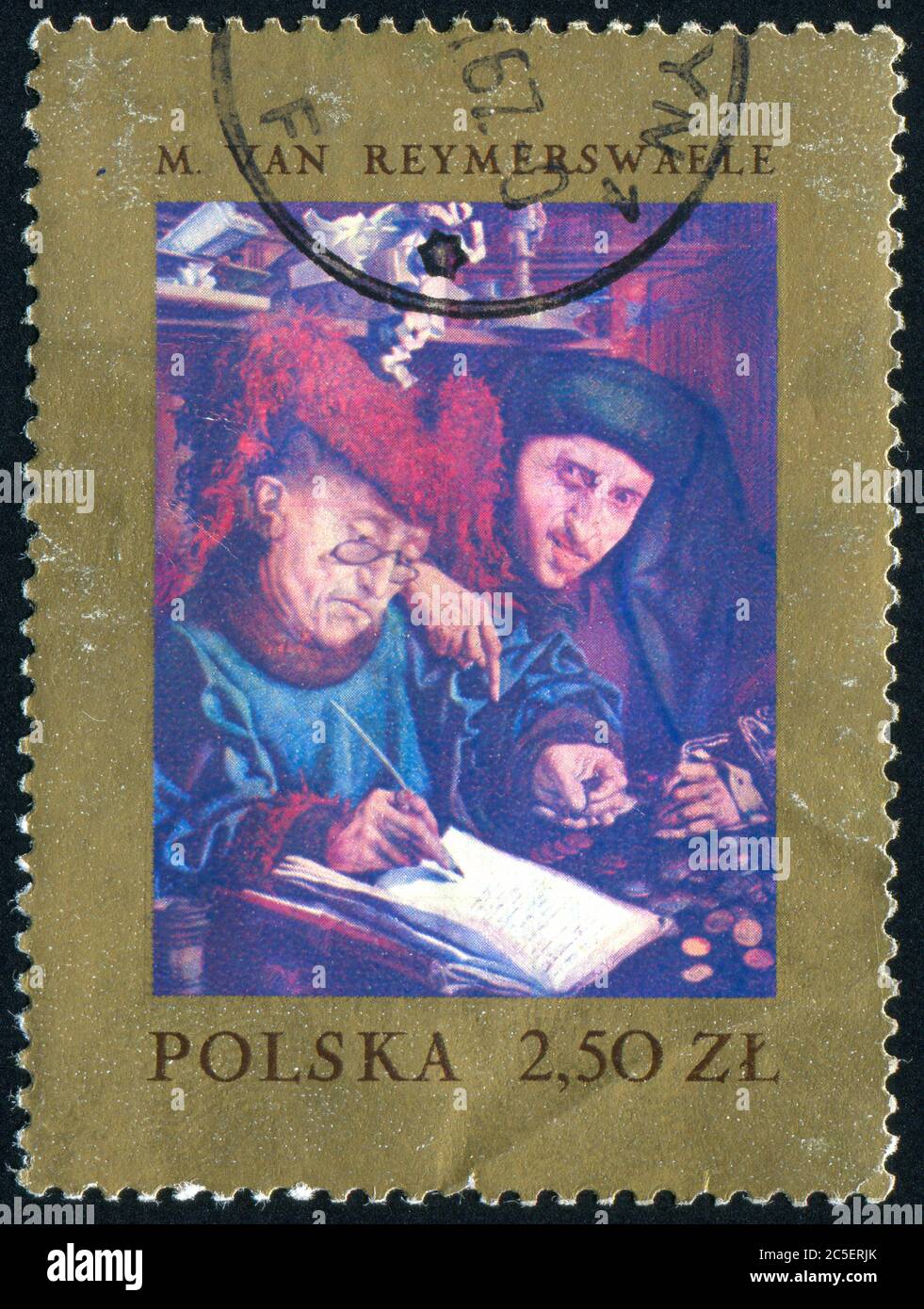POLAND CIRCA 1967 stamp printed by Poland, shows Tax Collectors, by