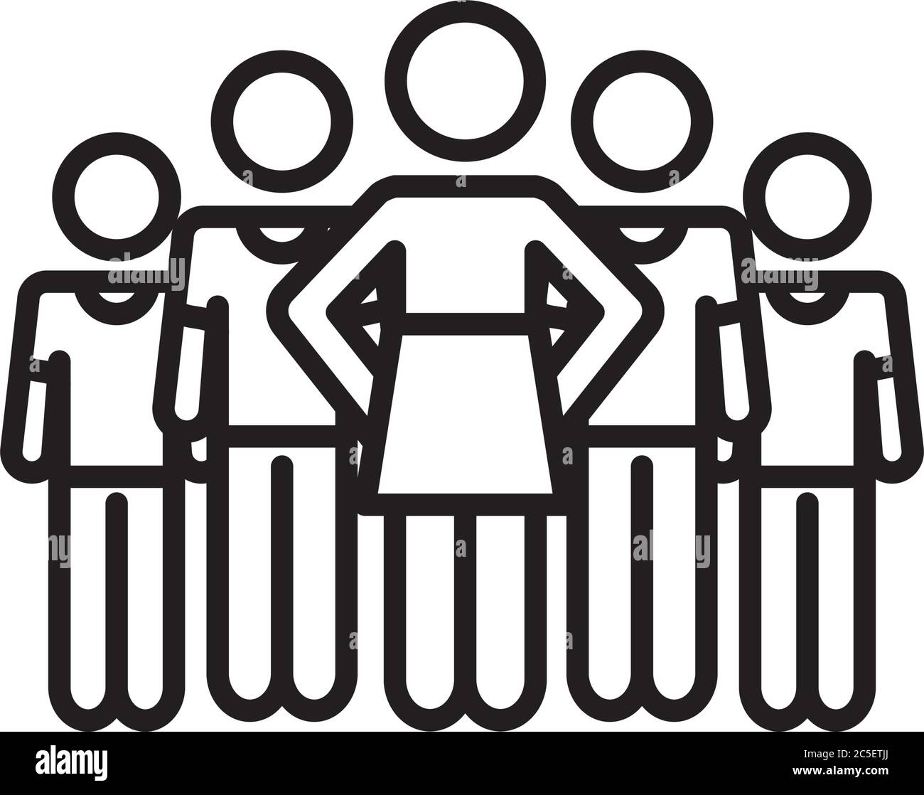 group of pictogram woman and men icon over white background, line style ...