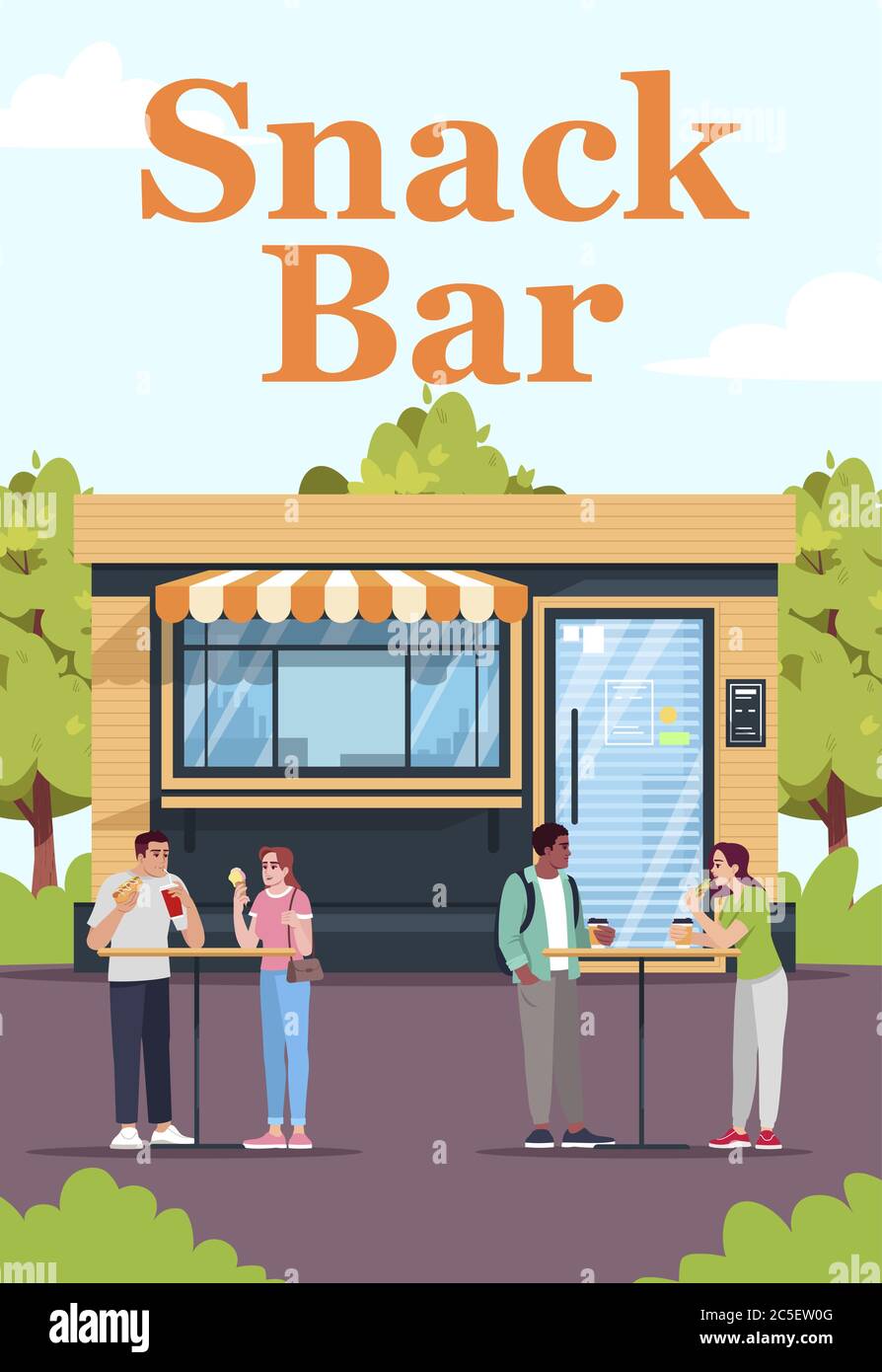 Snack bar poster template Stock Vector Image & Art Alamy