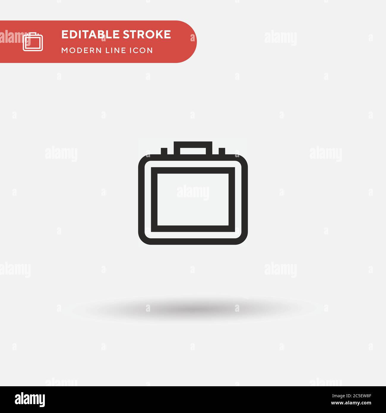 Suitcase Simple vector icon. Illustration symbol design template for web mobile UI element. Perfect color modern pictogram on editable stroke. Suitcase icons for your business project Stock Vector