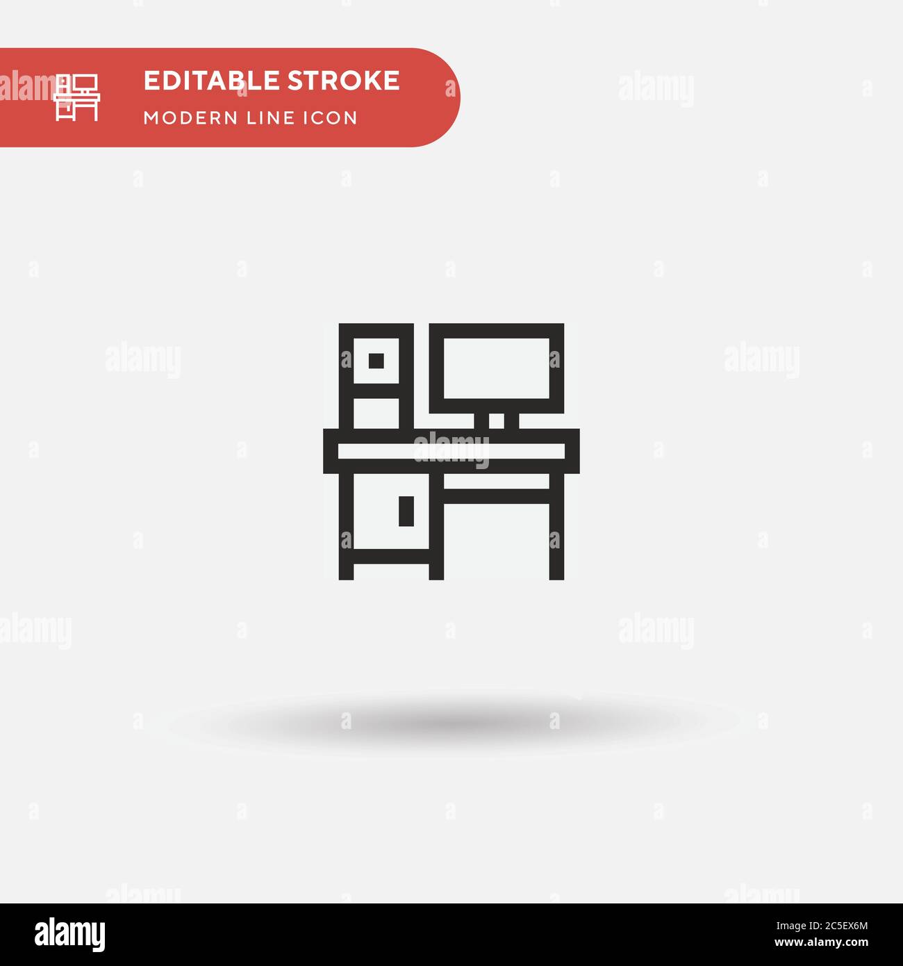 Desk Simple vector icon. Illustration symbol design template for web ...