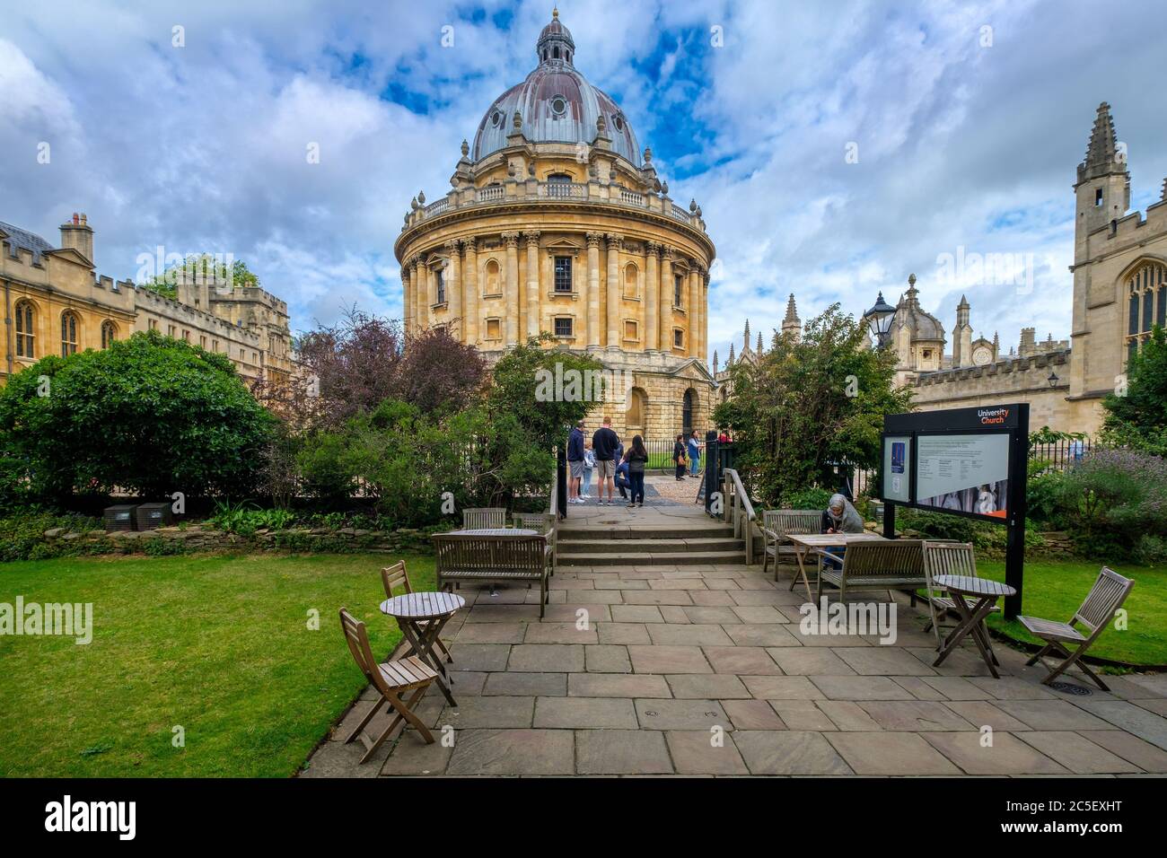 The famous University of Oxford and the Radcliffe Camera, one of its most iconic buildings Stock Photo