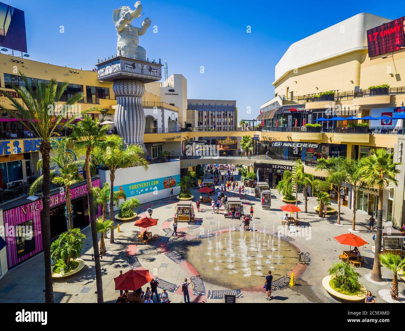 Beverly Hills Center Centre shopping mall a luxury fashion destination  between Beverly Hills and Hollywood in Los Angeles CA Stock Photo - Alamy