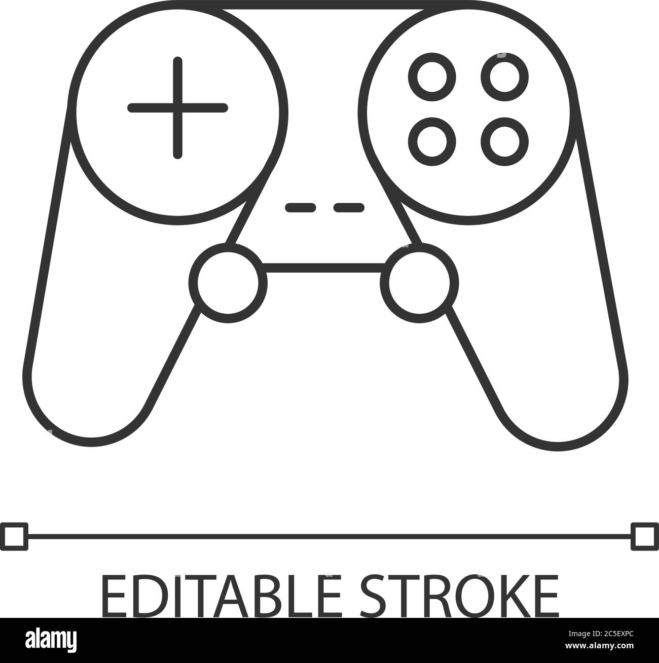 Gamepad linear icon Stock Vector