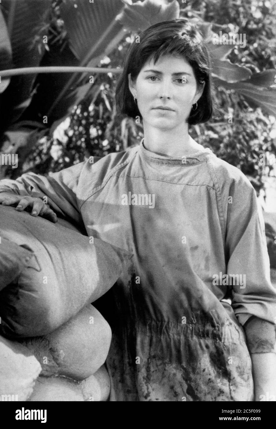 Dana Delany, on-set of the Drama TV Series, 'China Beach', ABC-TV, 1988 Stock Photo