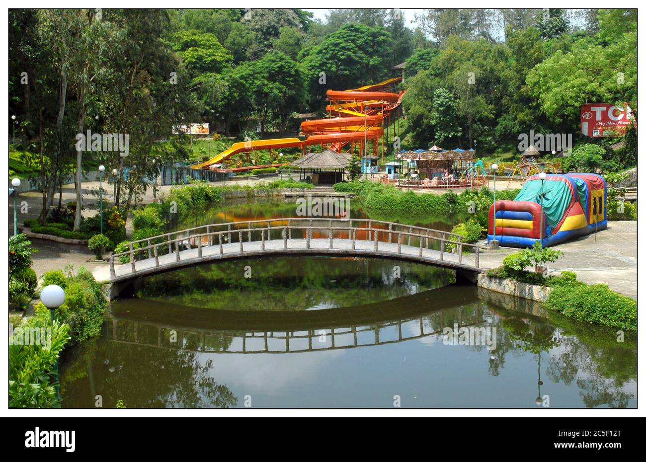 An amusement park in Foy’s Lake in Chittagong city, Bangladesh. September 20, 2007. Stock Photo