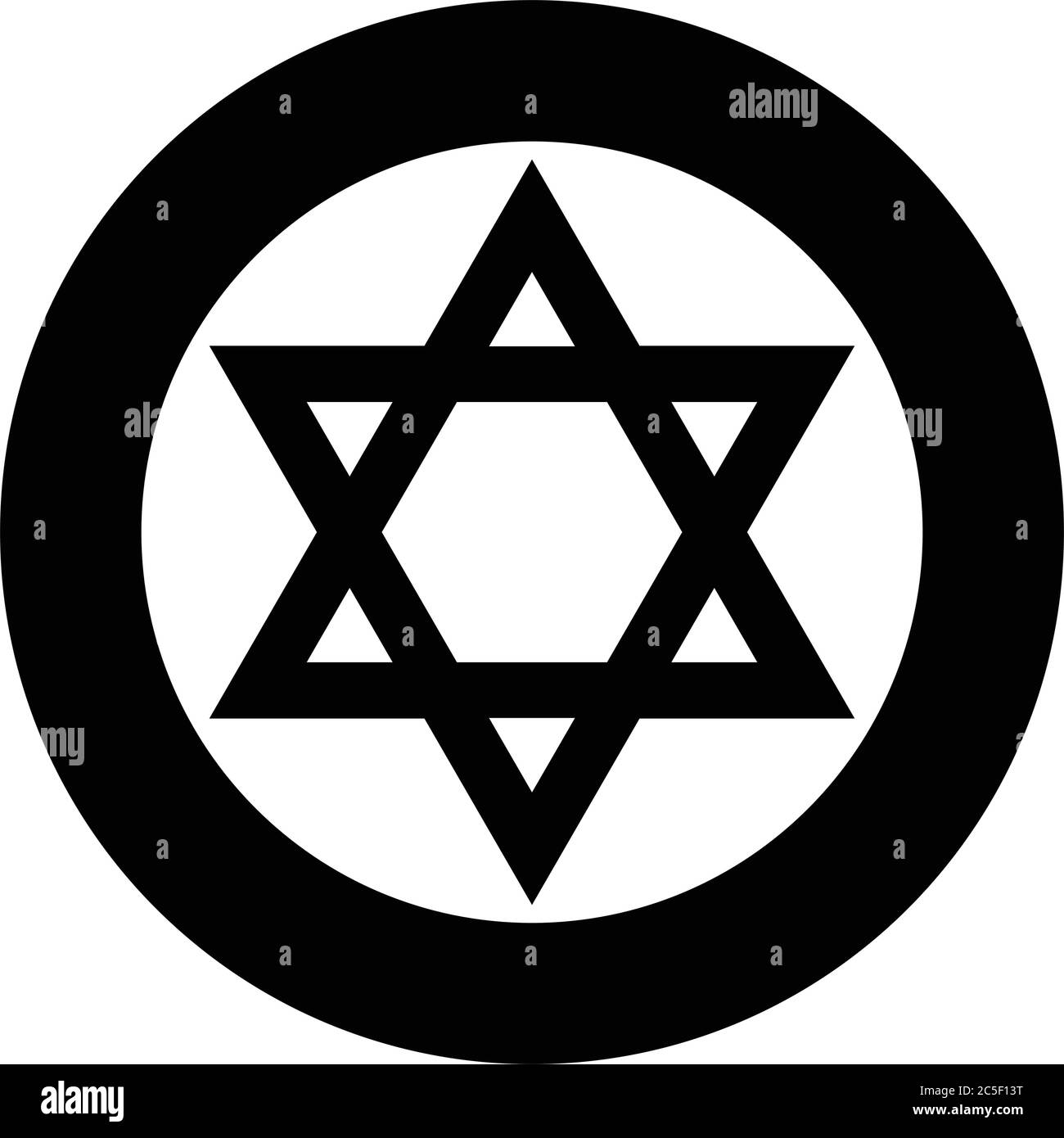 Star of David Jewish Religion Symbol Israel Sign Vector Illustration Stock Vector