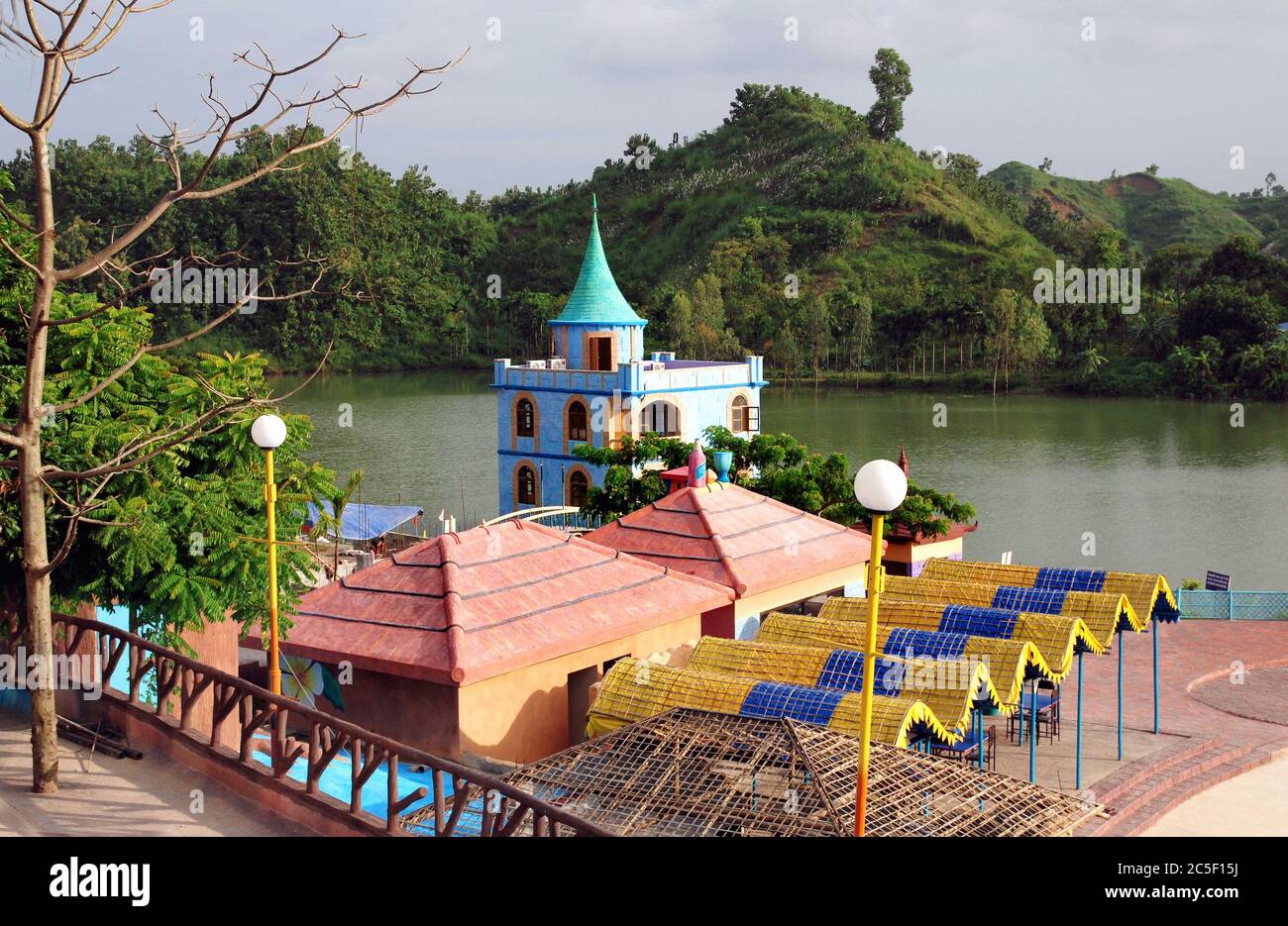The amusement park in Foy’s lake, Chittagong, Bangladesh. August 22, 2007. Stock Photo