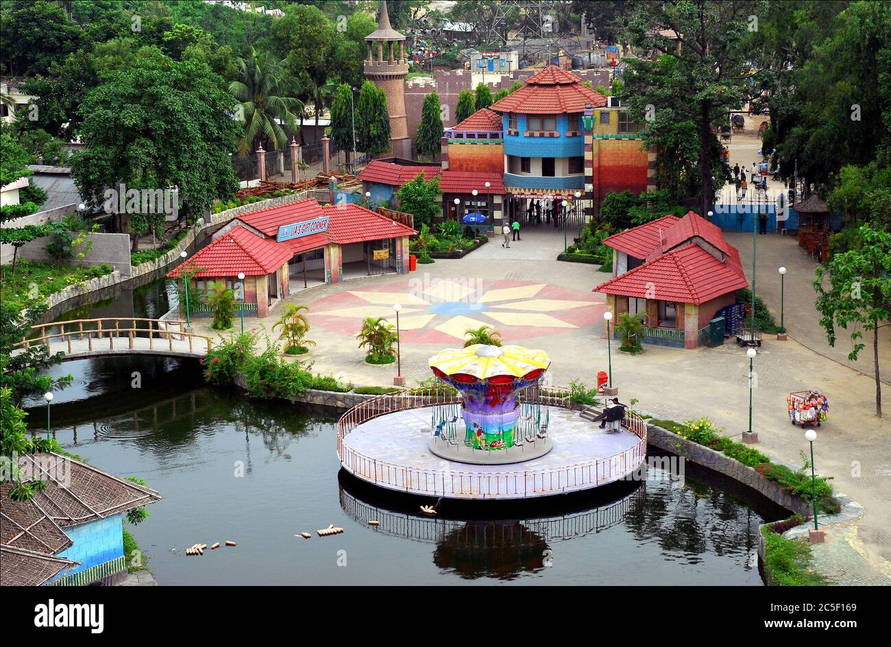 An amusement park at Foy’s Lake in Chittagong city. Bangladesh. September 20, 2007. Stock Photo