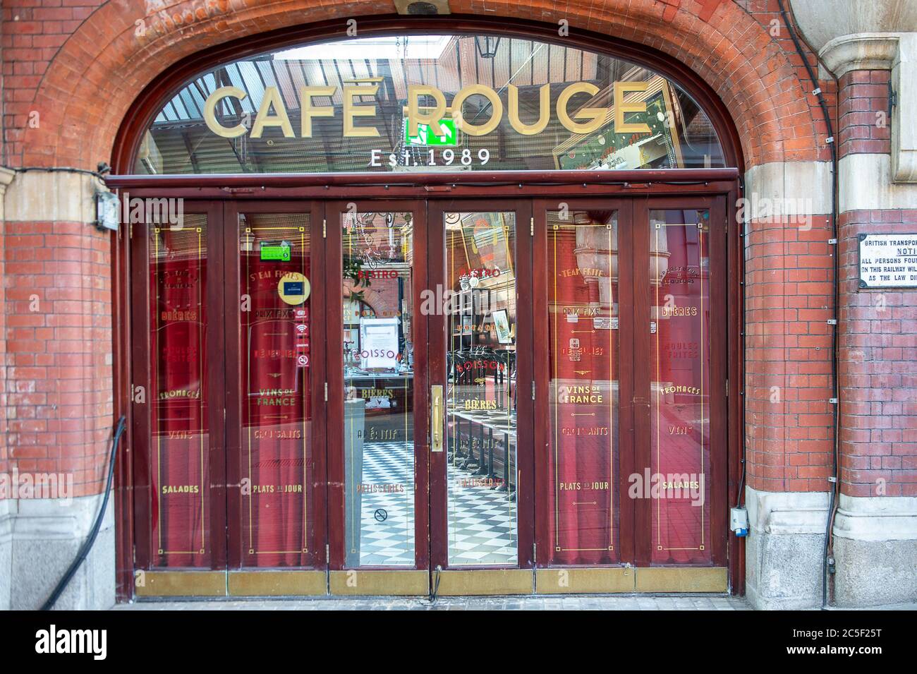 Windsor, Berkshire, UK. 2nd July, 2020. Casual Dining Group are the owners of restaurants Cafe Rouge, Bella Italia and Las Iguanas and they have announced today that they are to cut more than 1,900 jobs which will result in the closure of 91 of their restaurants due to the impact of the Coronavirus Covid-19 Pandemic. Credit: Maureen McLean/Alamy Live News Stock Photo