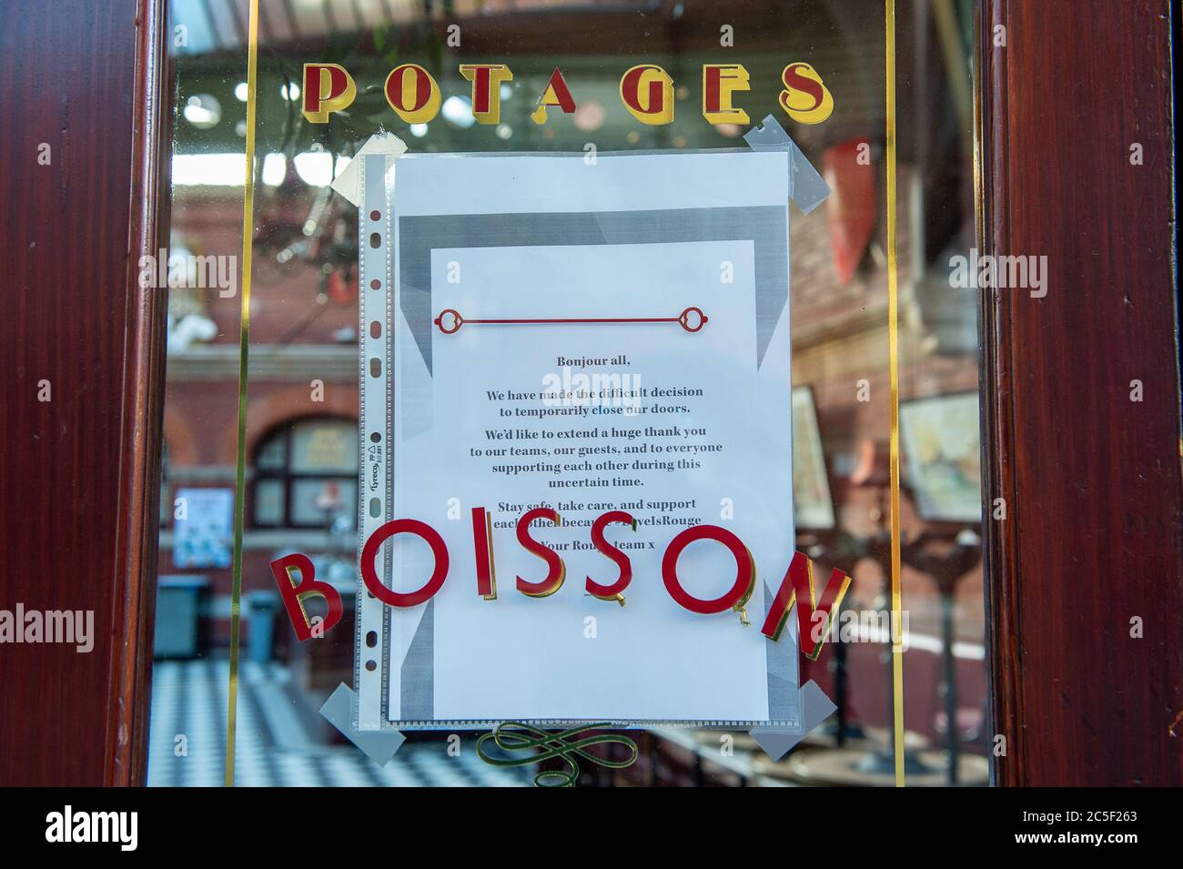 Windsor, Berkshire, UK. 2nd July, 2020. Casual Dining Group are the owners of restaurants Cafe Rouge, Bella Italia and Las Iguanas and they have announced today that they are to cut more than 1,900 jobs which will result in the closure of 91 of their restaurants due to the impact of the Coronavirus Covid-19 Pandemic. Credit: Maureen McLean/Alamy Live News Stock Photo