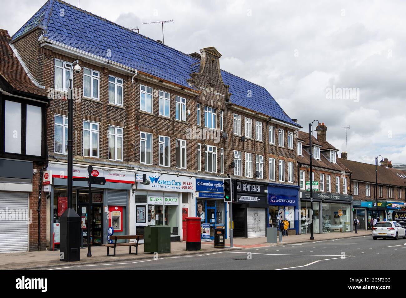 EAST GRINSTEAD, WEST SUSSEX/UK JULY 1 View of London Road in East