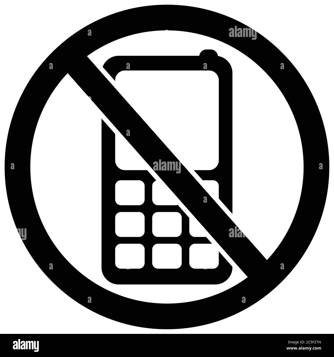 Forbidden Phone Use Sign No Smartphone Icon Vector illustration Stock Vector