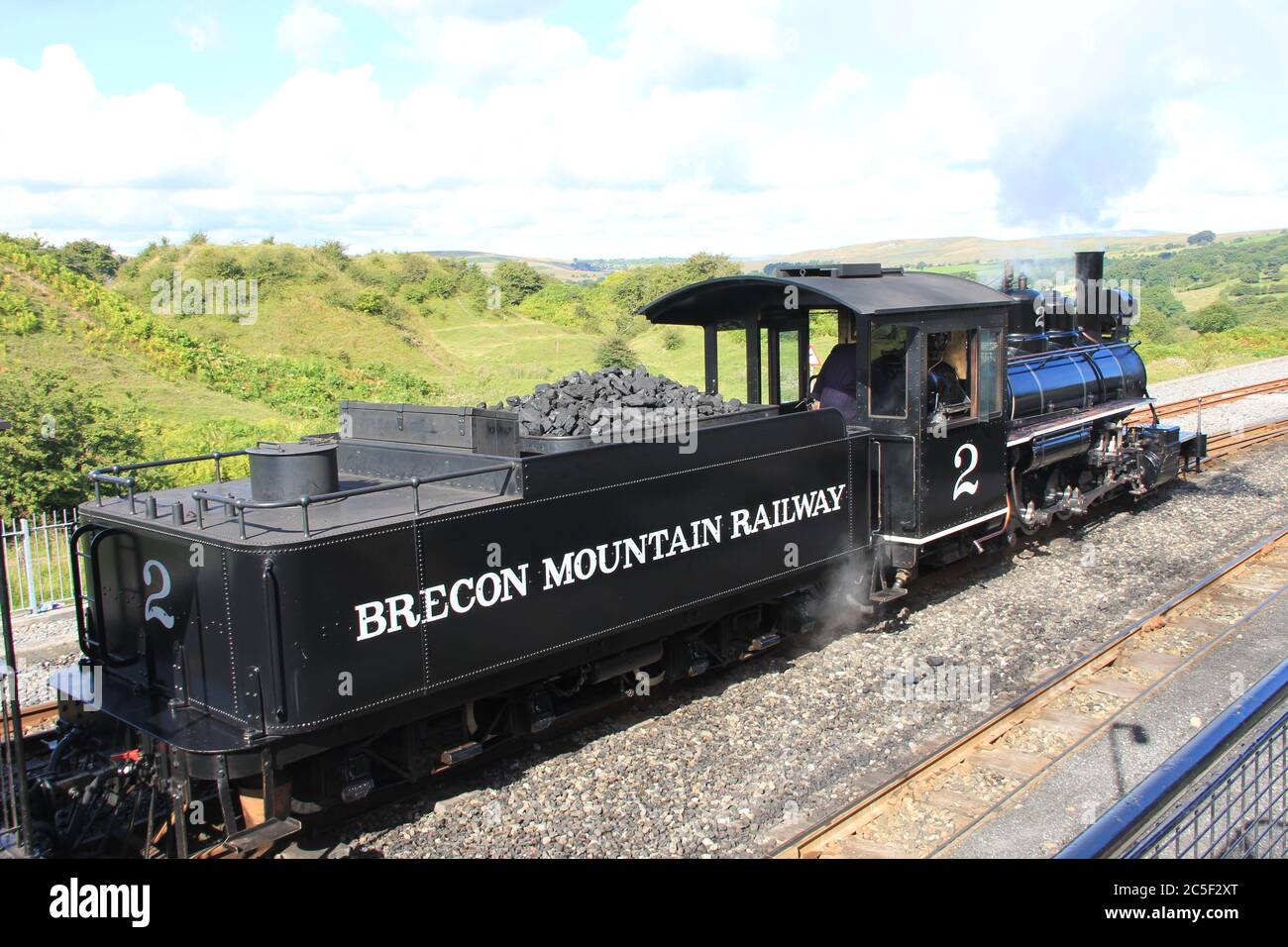 Brecon Mountain Railway in Glamorgan. Wales Stock Photo