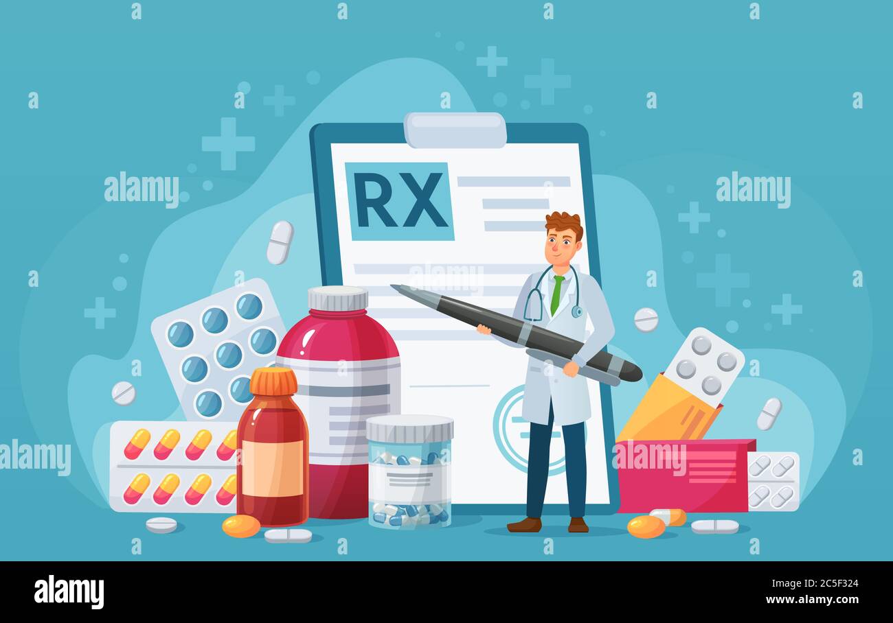 Doctor prescription medication Stock Vector Images Alamy