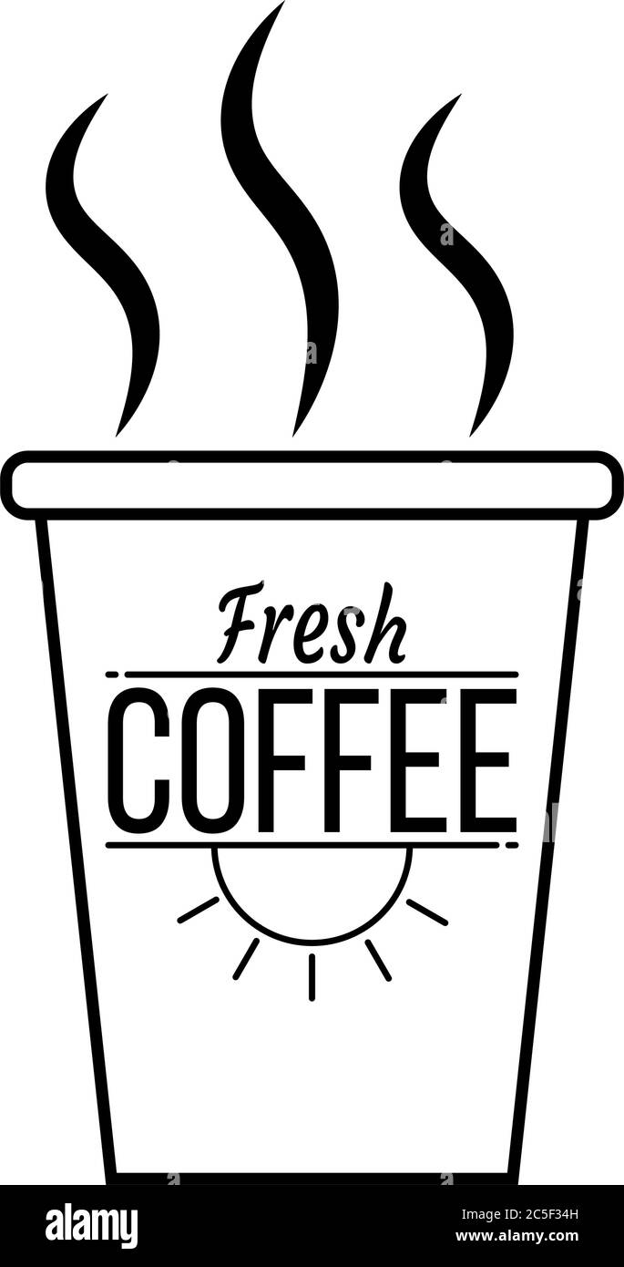 Coffee Cup Icon Isolated Espresso Cafe Tea Mug Black Vector Illustration Hot Beverage Stock Vector