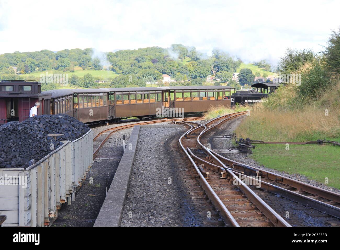 Brecon Mountain Railway in Glamorgan. Wales Stock Photo