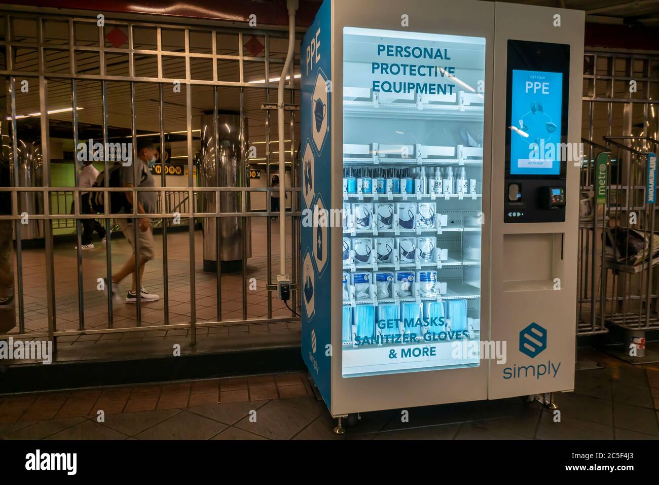 A vending machine in the Herald Square subway station in New York on
