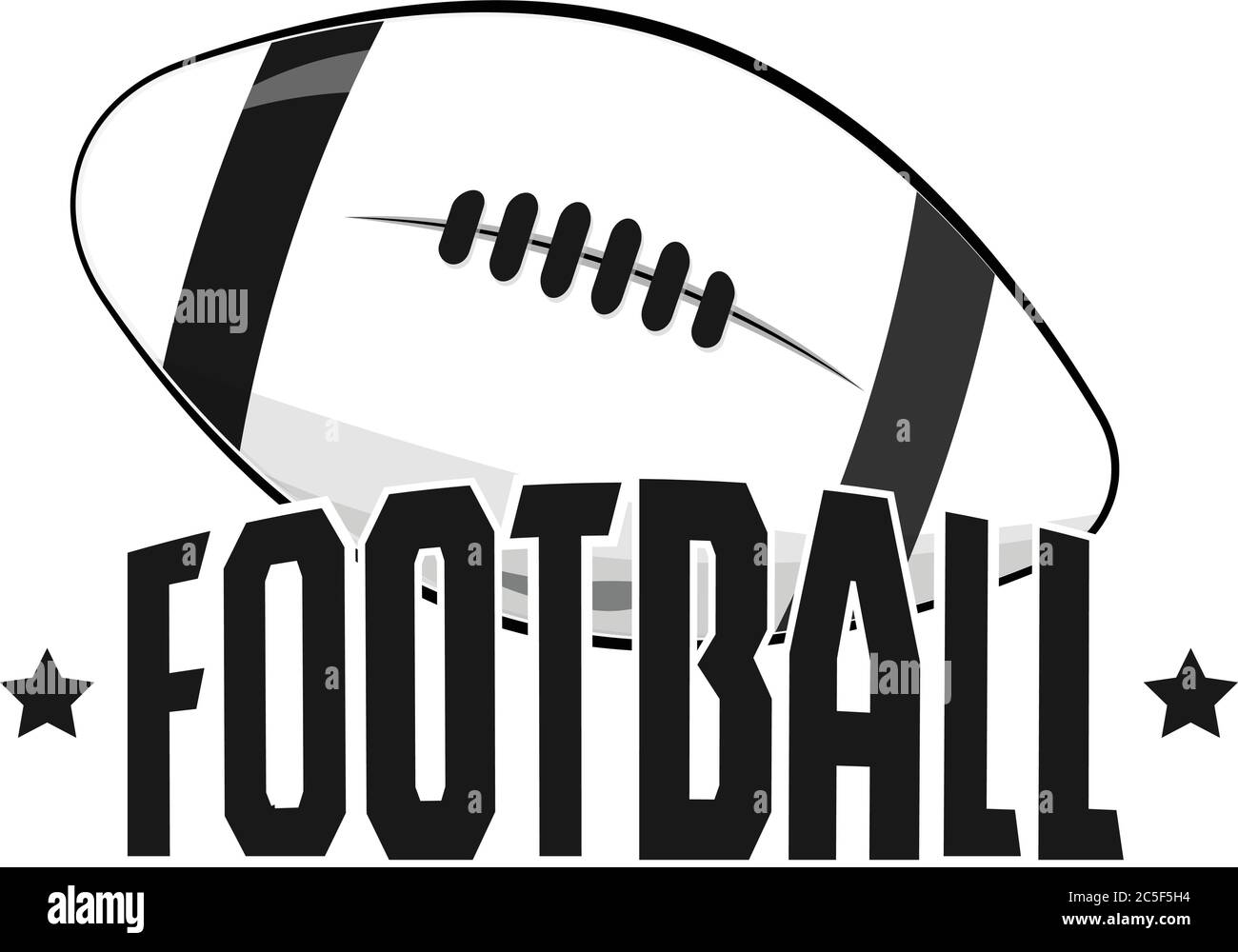 American Football Championship Ball Symbol League Sport Tournament Vector Illustration Stock Vector