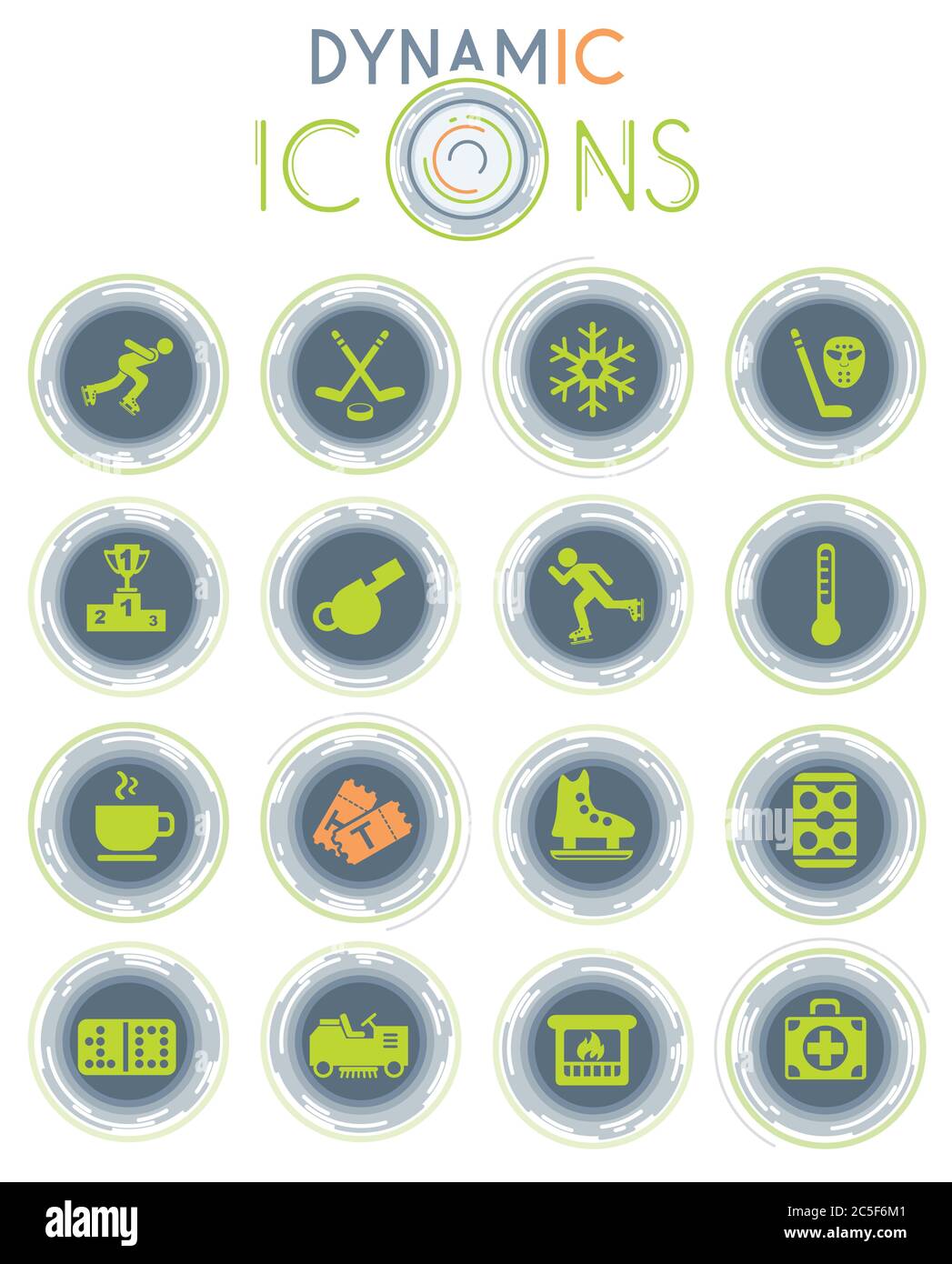 ice rink dynamic icons Stock Vector Image & Art - Alamy