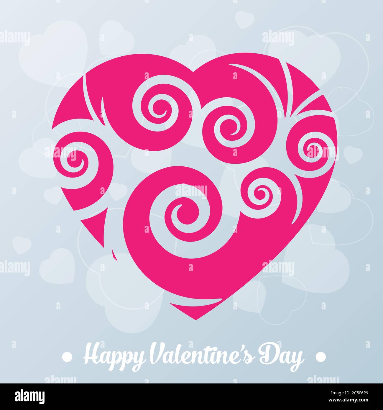 Valentines day card with heart. Vector illustration Stock Vector Image ...