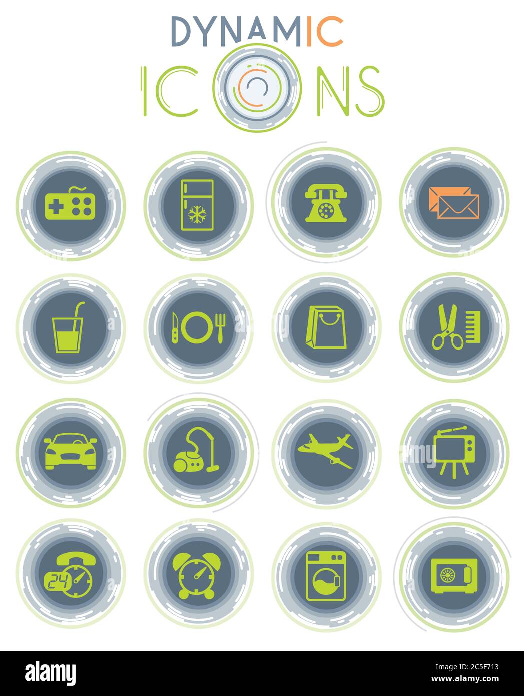 hotel room service icon set Stock Vector Image & Art - Alamy