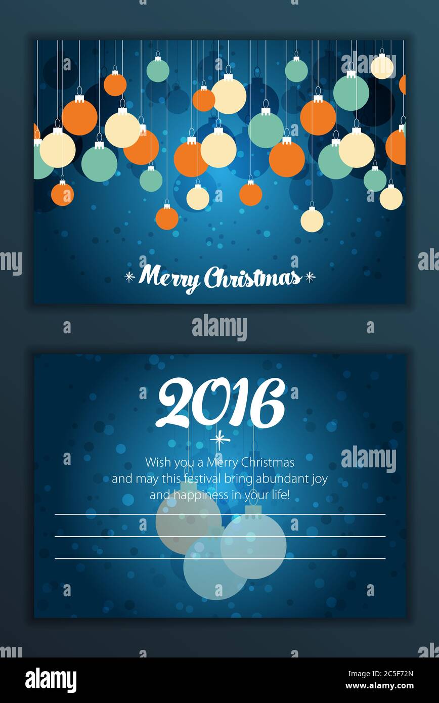 Christmas vintage greeting card. Vector illustration Stock Vector Image ...