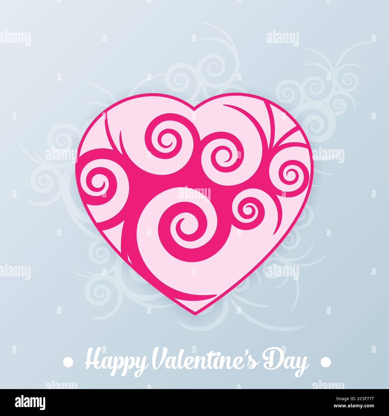 Valentines day card with heart. Vector illustration Stock Vector Image ...