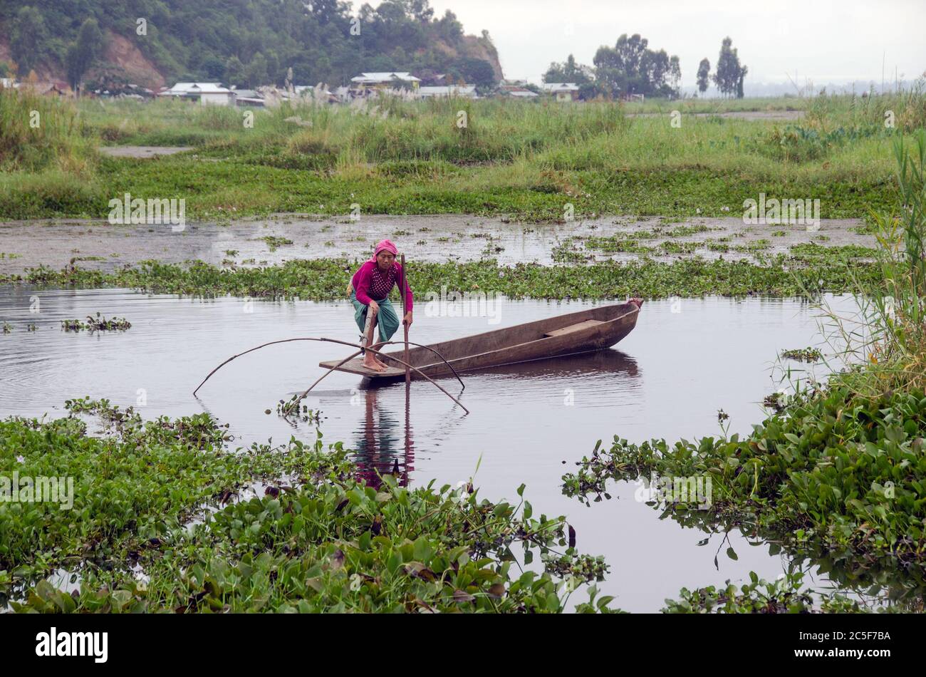 This unique style of fishing is practiced only in Manipur, Commonly ...