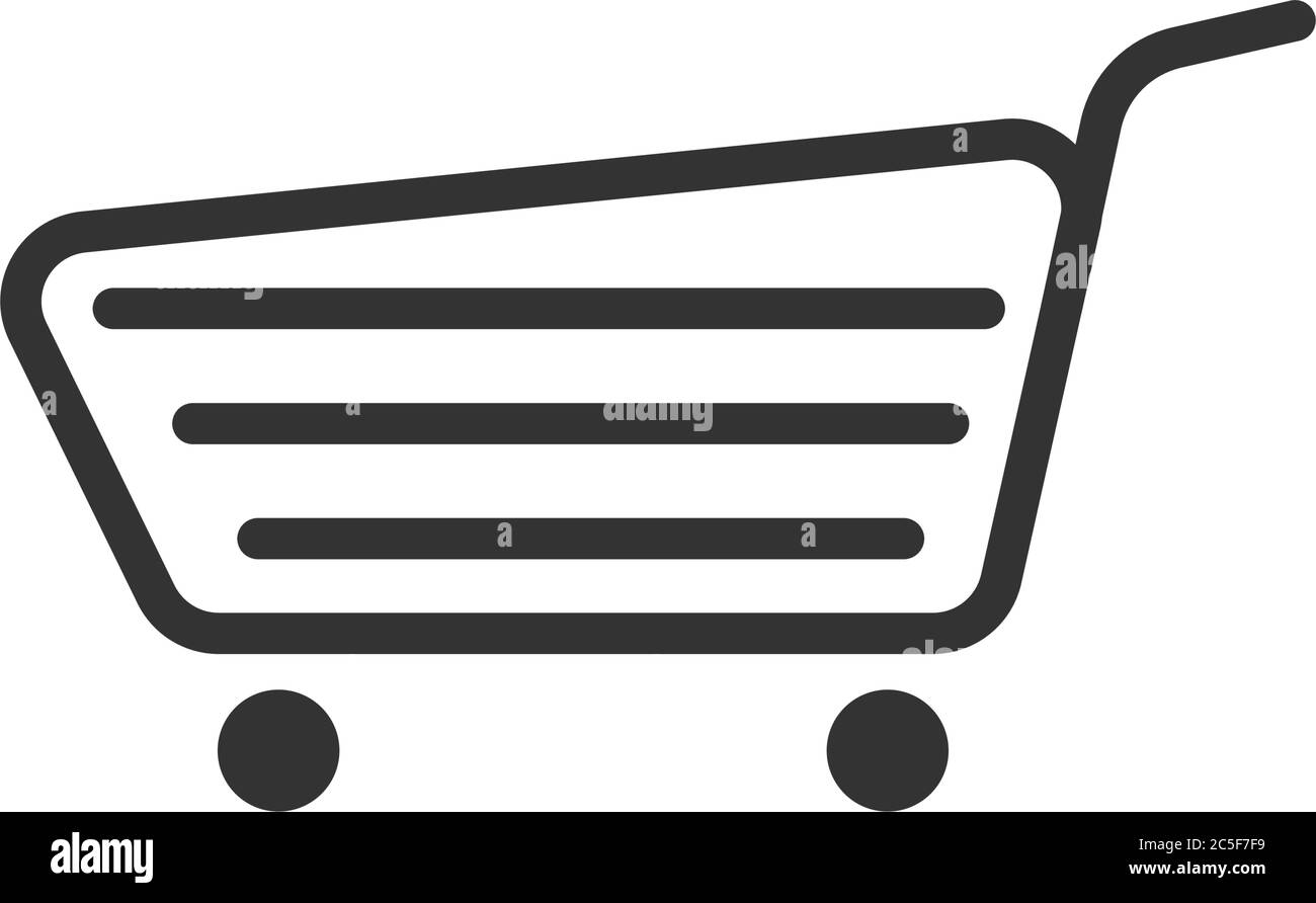 Shopping Cart Isolated Icon Vector  Illustration For Online Web Shop Mobile Apps E-commerce Store Stock Vector