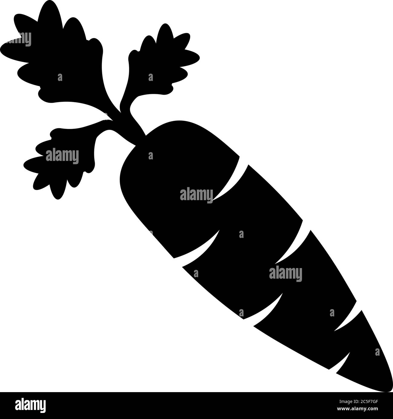 Black carrot icon vector healthy vegetable illustration isolated on white background Stock Vector