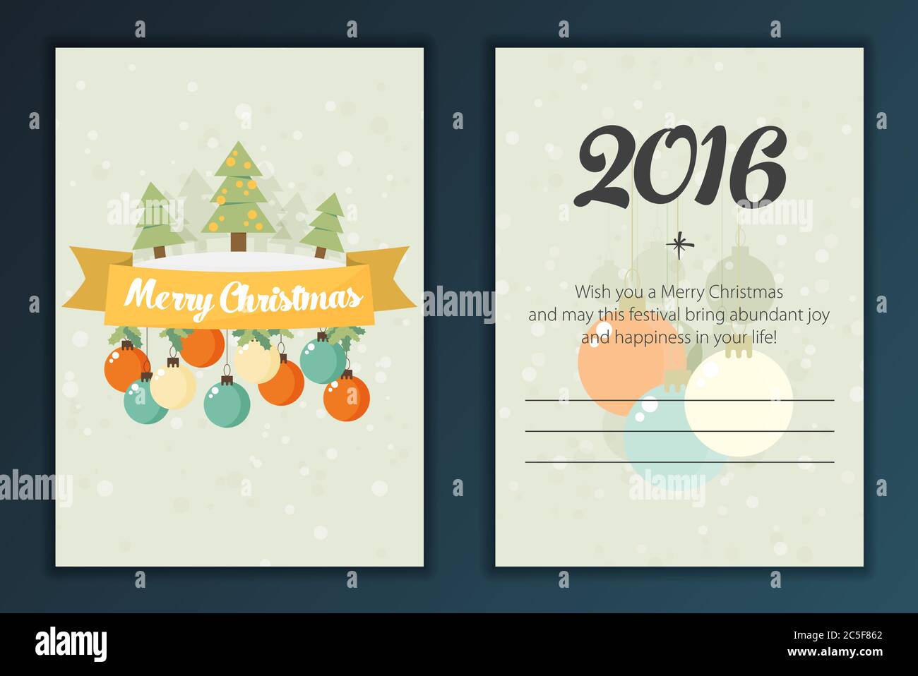 Christmas vintage greeting card. Vector illustration Stock Vector Image ...