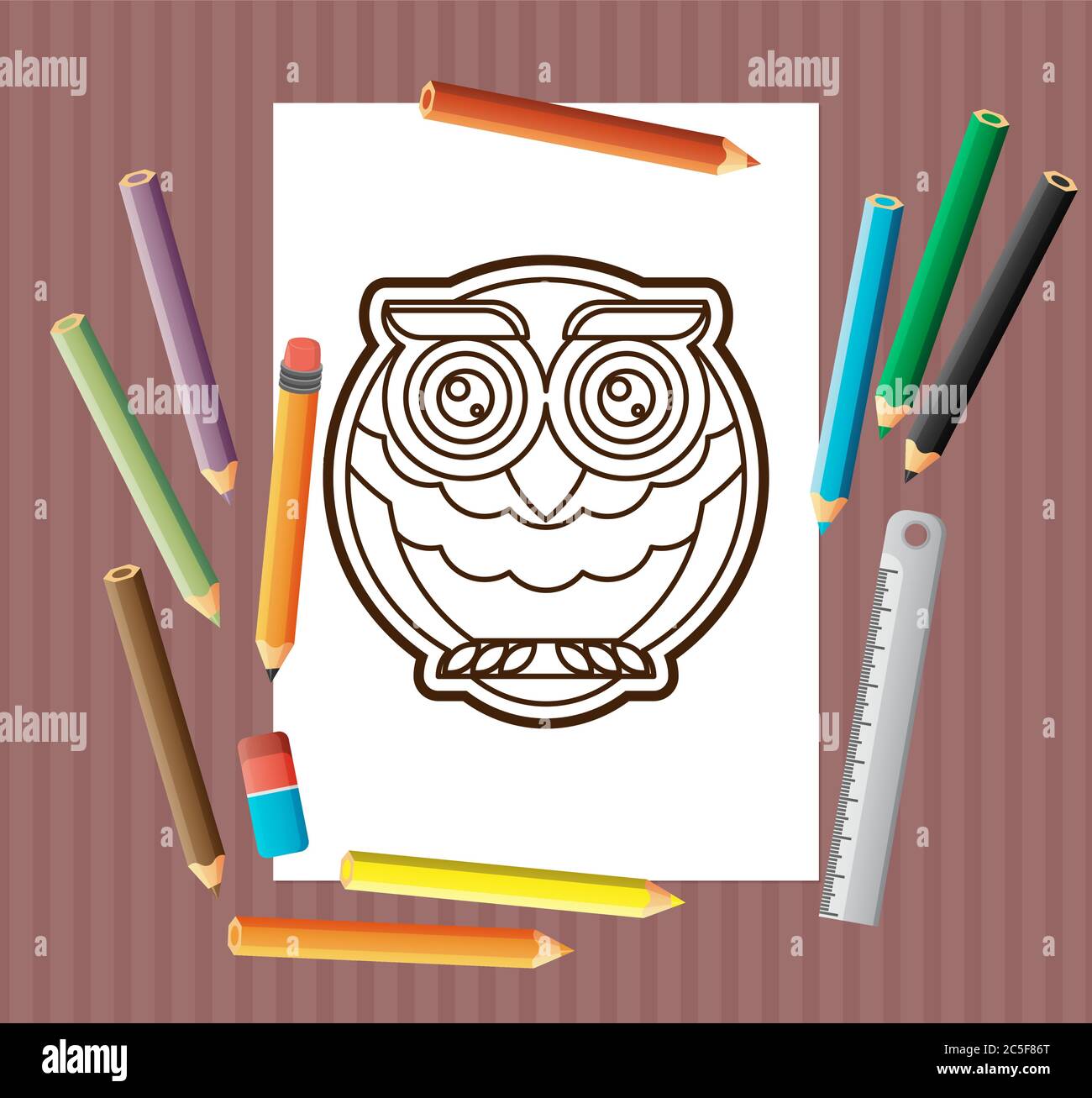 flat art painter workshop. Vector illustration design Stock Vector
