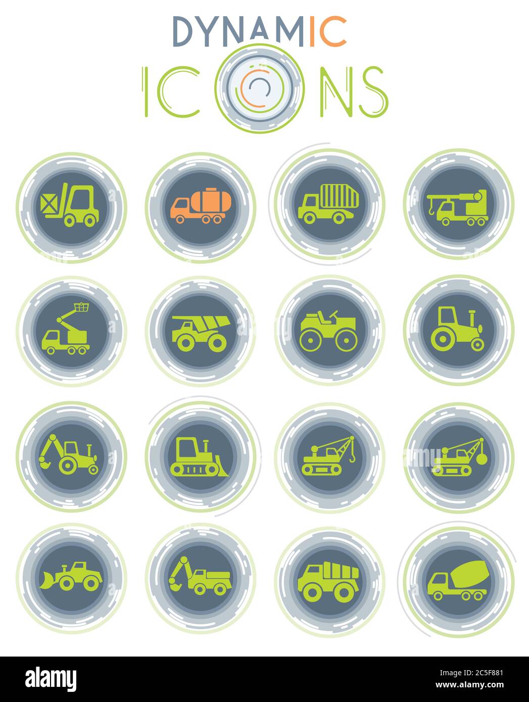 industrial transport dynamic icons Stock Vector Image & Art - Alamy