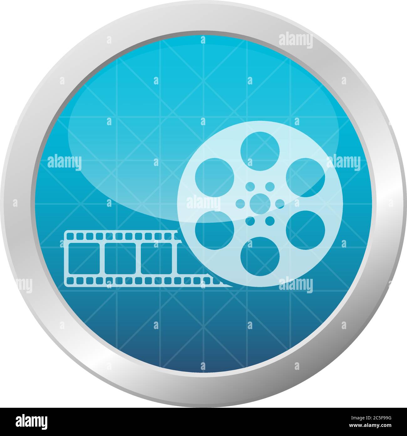 Film reel icon vector vectors hi-res stock photography and images