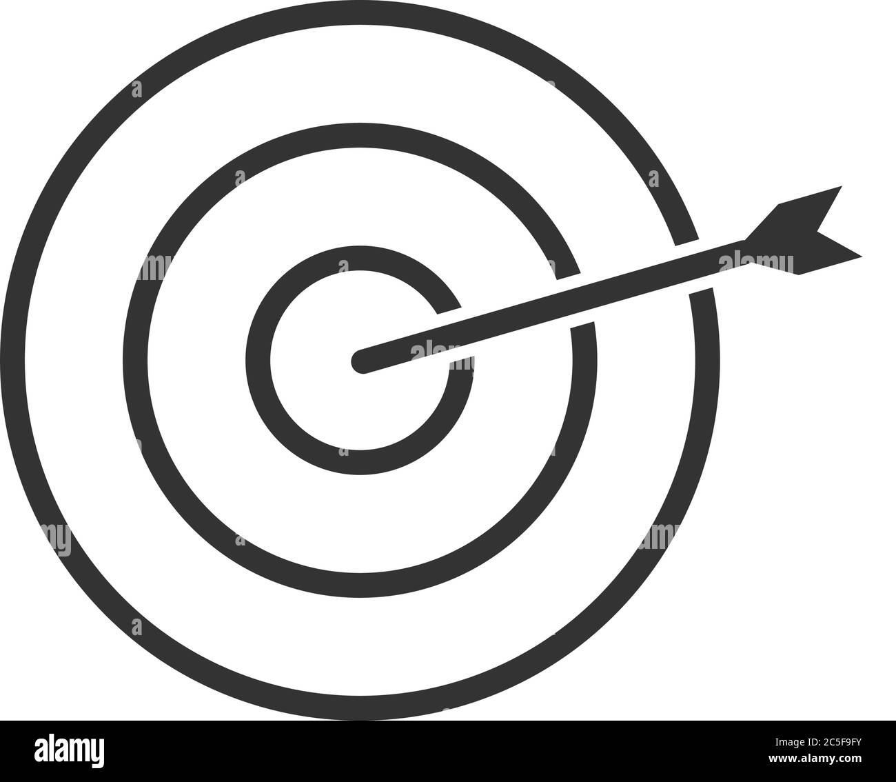 Target Bullseye and Arrow Icon Marketing Strategy Concept Sign Vector  Illustration Stock Vector Image & Art - Alamy